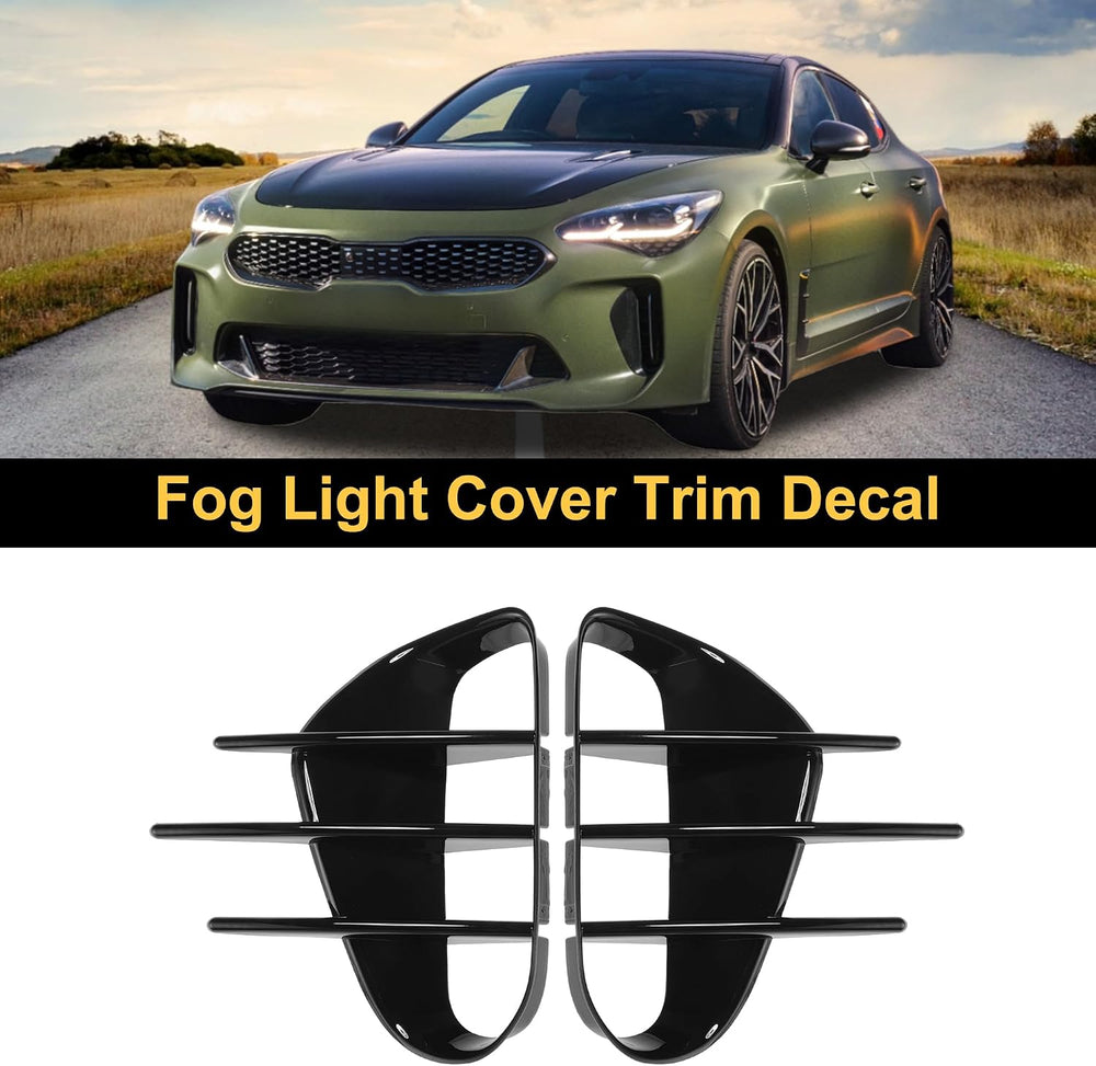 ACROPIX Front Left Front Right Fog Light Cover Trim for Kia Stinger 2018-2023...