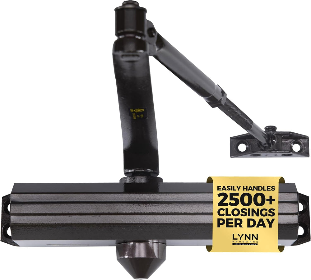 LYNN HARDWARE Medium/Heavy Duty Commercial Door Closer with Speed Controls