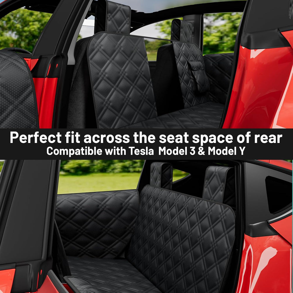 Dog Car Seat Cover For Back Seat Compatible With Tesla Model Y/3 - Pet Travel...