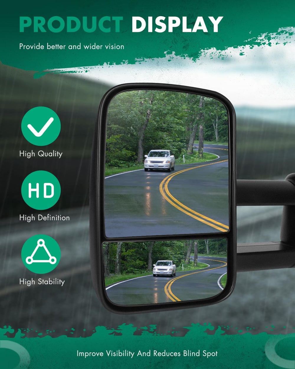 SCITOO Towing Mirrors Fit Chevy GMC Exterior Accessories Mirrors Fit 1999-200...