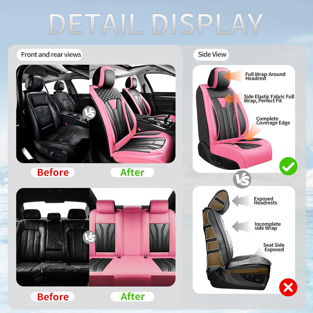 Car Seat Covers for Hyundai Tucson 2010-2025 2026 Pink&Black