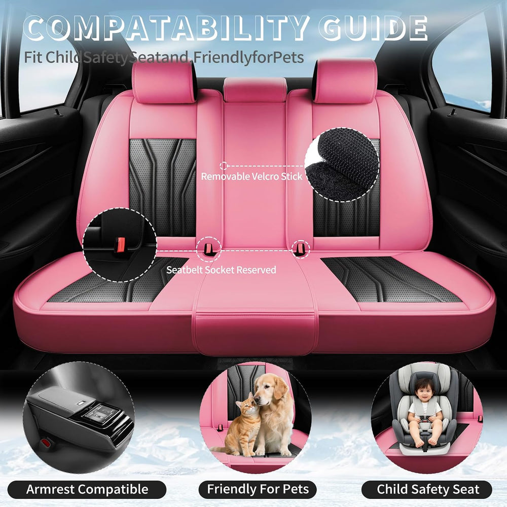Car Seat Covers for Hyundai Tucson 2010-2025 2026 Pink&Black