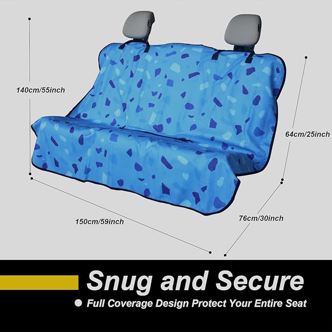 Back Seat Cover for Car Trucks Van SUV, Waterproof Rear Bench Towel Seat Covers