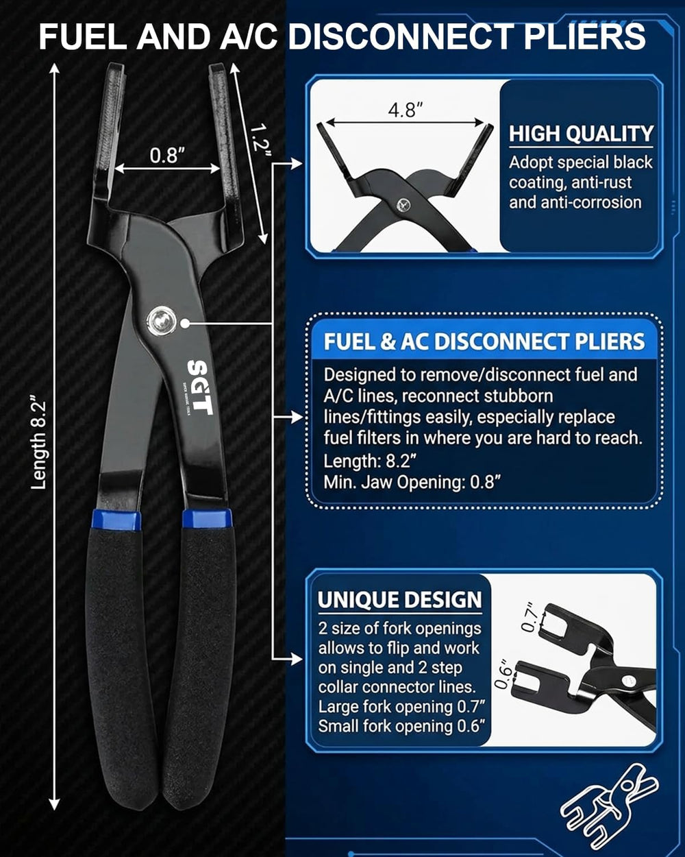 SGT 27pcs Fuel Line Disconnect Tool Set, Master Quick Disconnect Kit