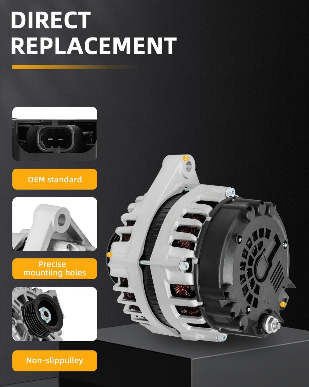 OCPTY Alternator for Chevrolet Equinox 10-12,for Impala 12-16