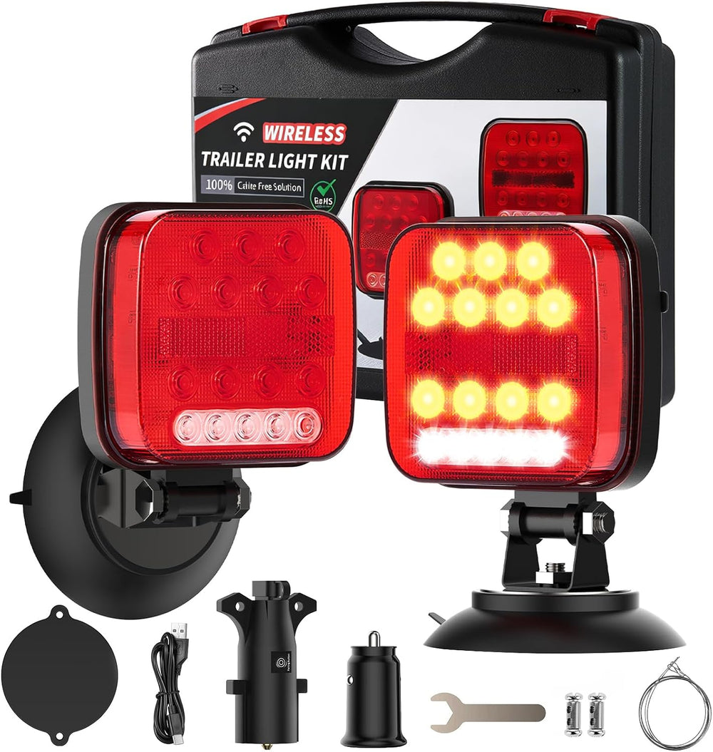 Wireless Trailer Lights Magnetic Kit, IP67 Waterproof