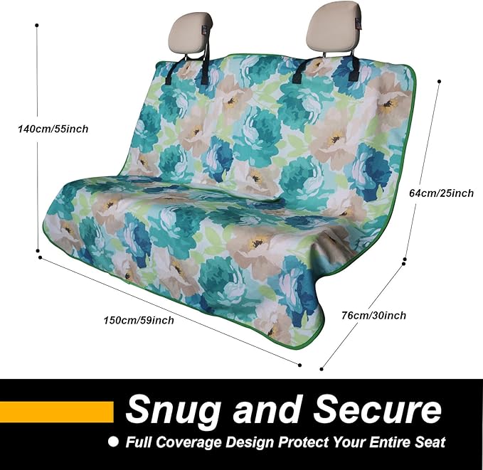 Back Seat Cover for Car Trucks Van SUV, Waterproof Rear Bench Towel Seat Covers