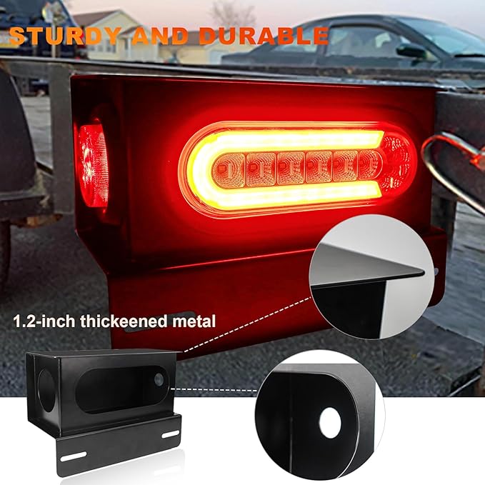 Agrieyes Sequential Turn Signal Trailer Lights, Oval LED Trailer Light