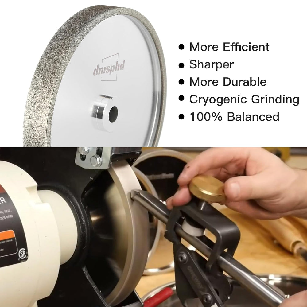 CBN Grinding Wheel with 6 inch 180 Grit,1/2'' Bore,1'' Wide, ...
