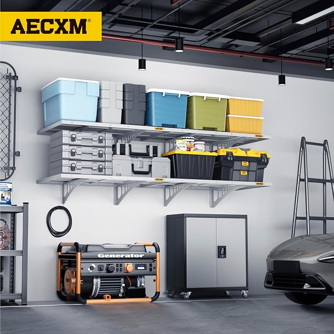 4-pack 1.64x4ft Adjustable Garage Wall Shelving 1120lbs Load Capacity Heavy