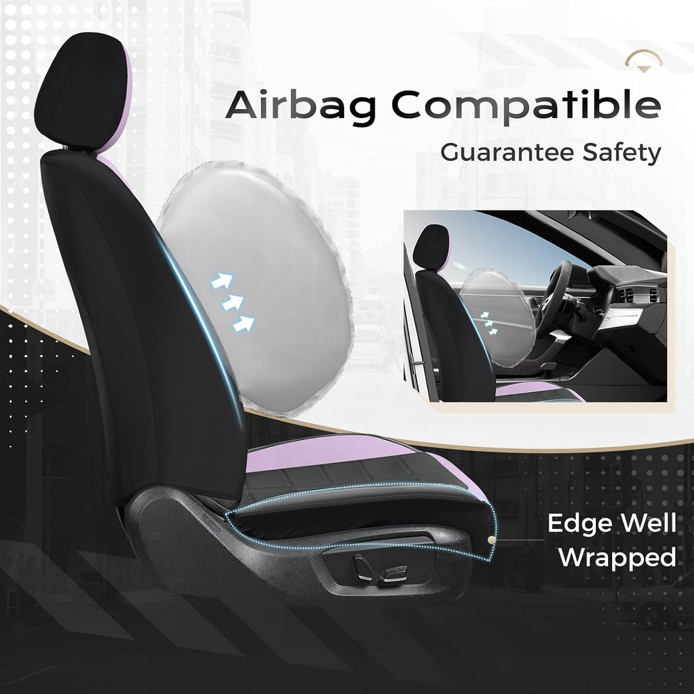 Coverado Car Seat Covers Full Set Leather Full Coverage Waterproof Seat Cover...