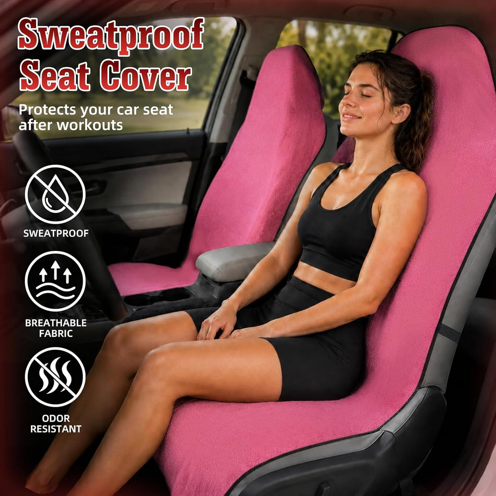 Car Seat Towel Cover, Rose Pink, Waterproof, 2 Pack