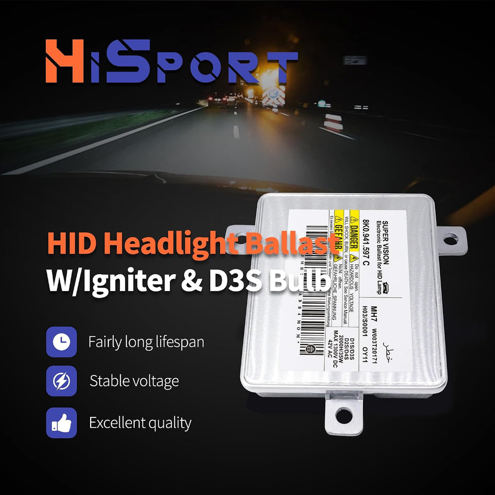 HiSport 68170821AA Xenon HID Ballast Headlight Control Unit with D3S 35W Bulb...