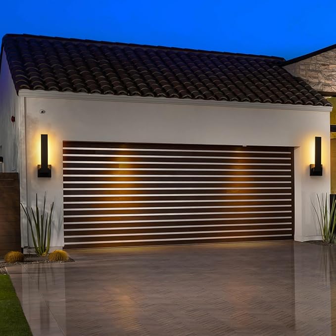 Modern Outdoor Wall Lights 15.5" LED Exterior Lighting Fixtures Patio Wall