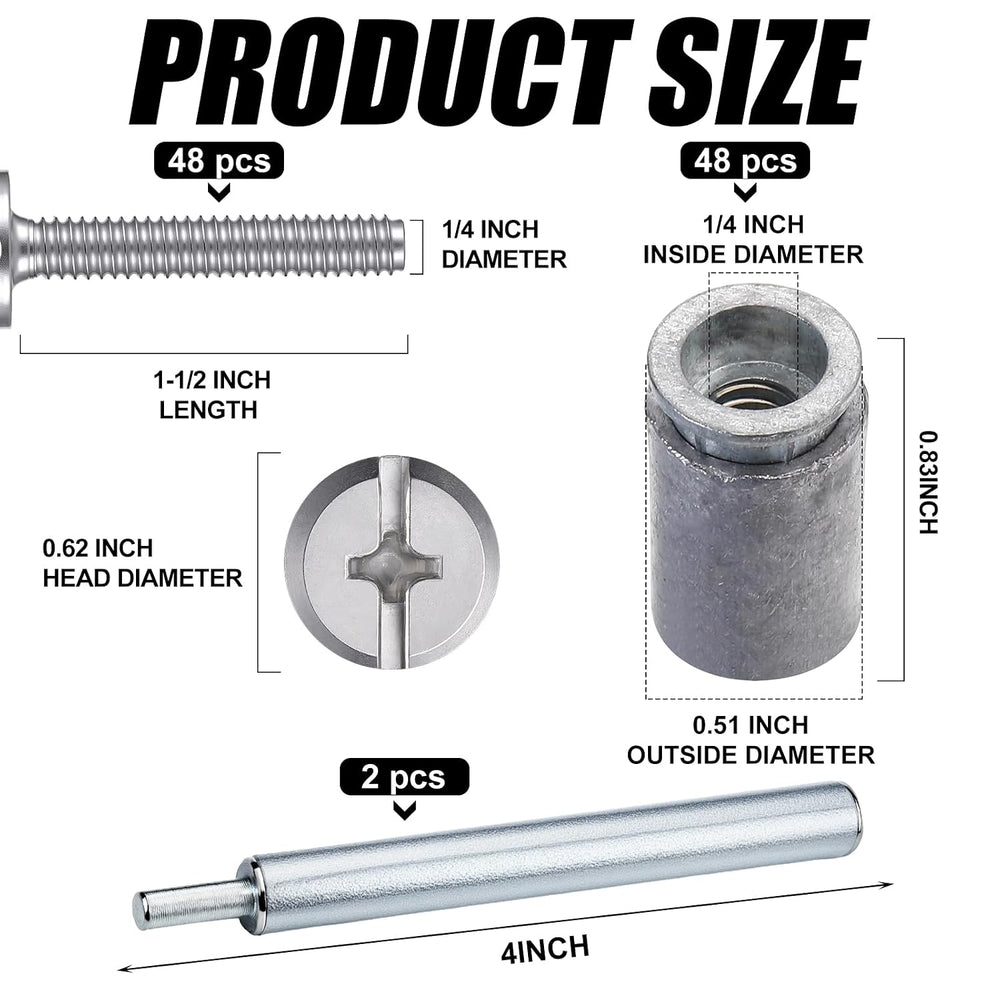 MorningRo 98 Piece Kit - Hurricane Shutter Hardware Hurricane Sidewalk Bolt K...