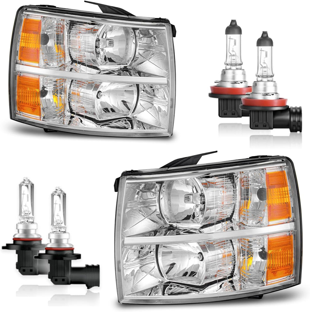 Headlights Assembly for 2007-2013 Chevy Silverado 1500 for 07-14 Silverado 25...