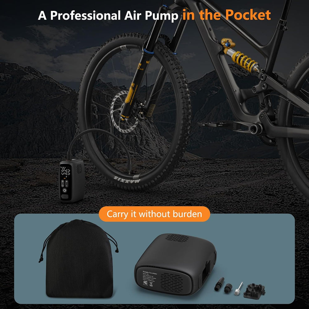 Tire Inflator Portable Air Compressor, 28 Cylinders 12V Air Compressor, 140W ...