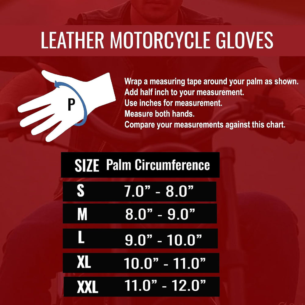 COMMUTER Motorcycle Gloves Premium Leather for Men Motorbike Riding Gloves
