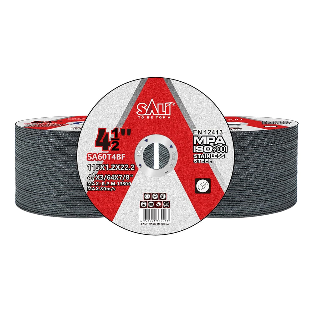 SALI 100 Pack 4.5in x 3/64in x 7/8in Stainless Steel Cutting Wheels, Compatib...