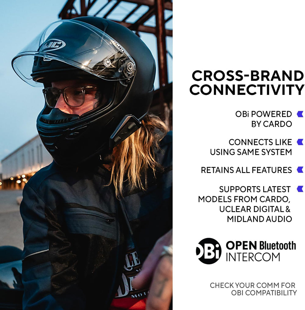 EXOCOM Link-1 Motorcycle Helmet 4 Rider Comm Bluetooth System Single Pack