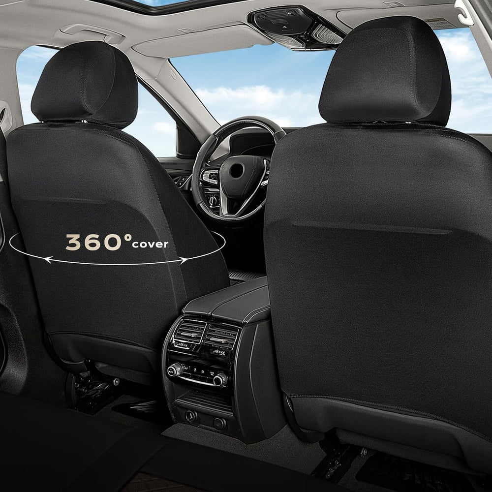 Coverado Car Seat Covers Full Set, Leather Seat Covers for Front and Back Sea...