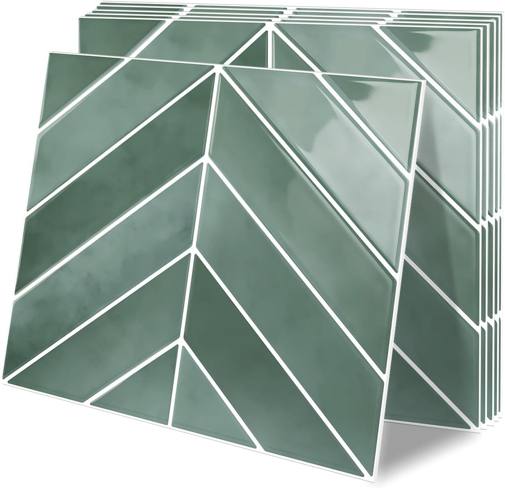 10 Sheets Thicker Herringbone Peel and Stick Backsplash