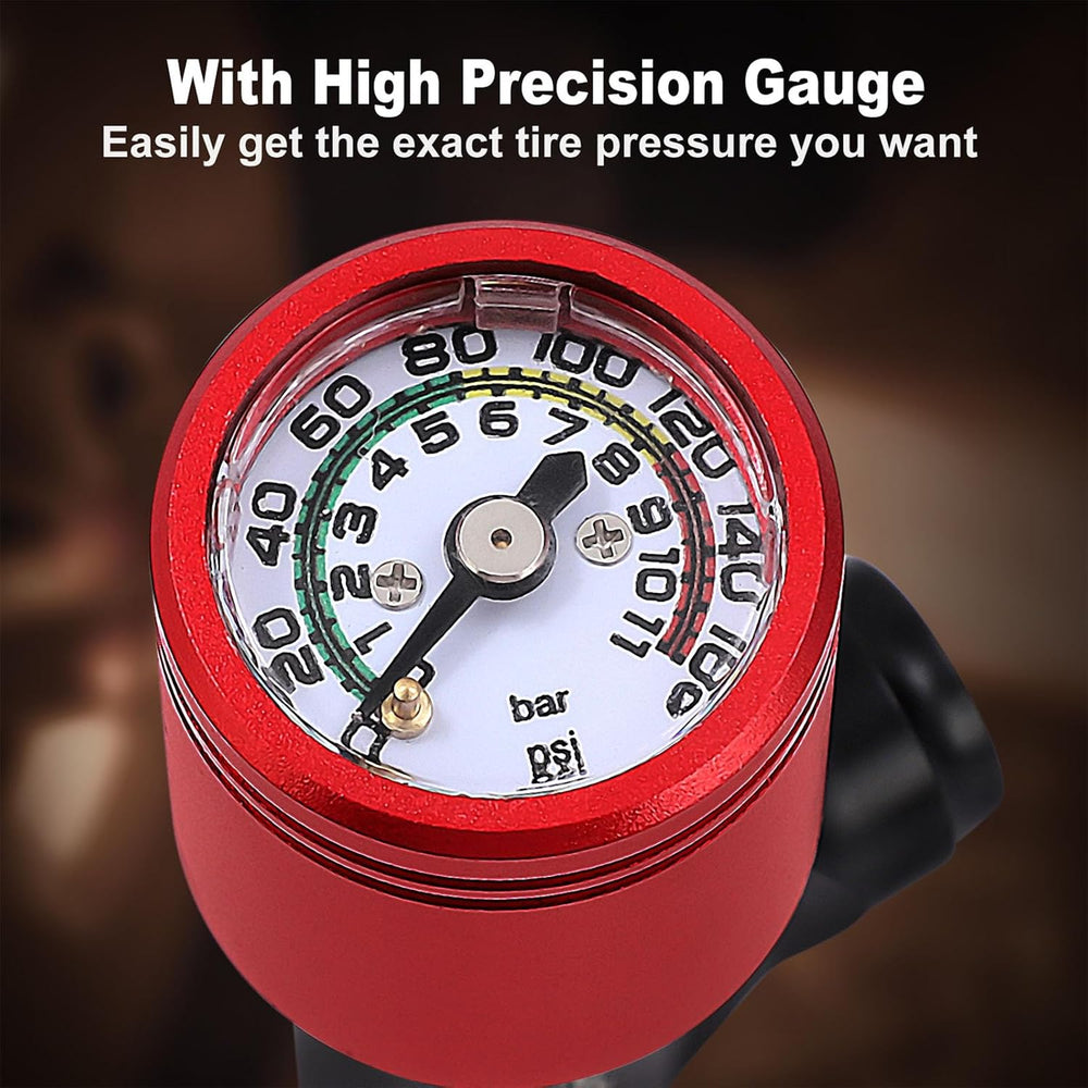CO2 Bike Tire Inflator - Push-Button Presta & Schrader Compatible CO2 Bik...