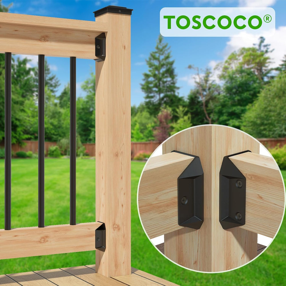 50 Pcs Heavy Duty ADC-12 Aluminum Deck Railing Brackets for 2x4 (Actual 1 ยฝ&q...