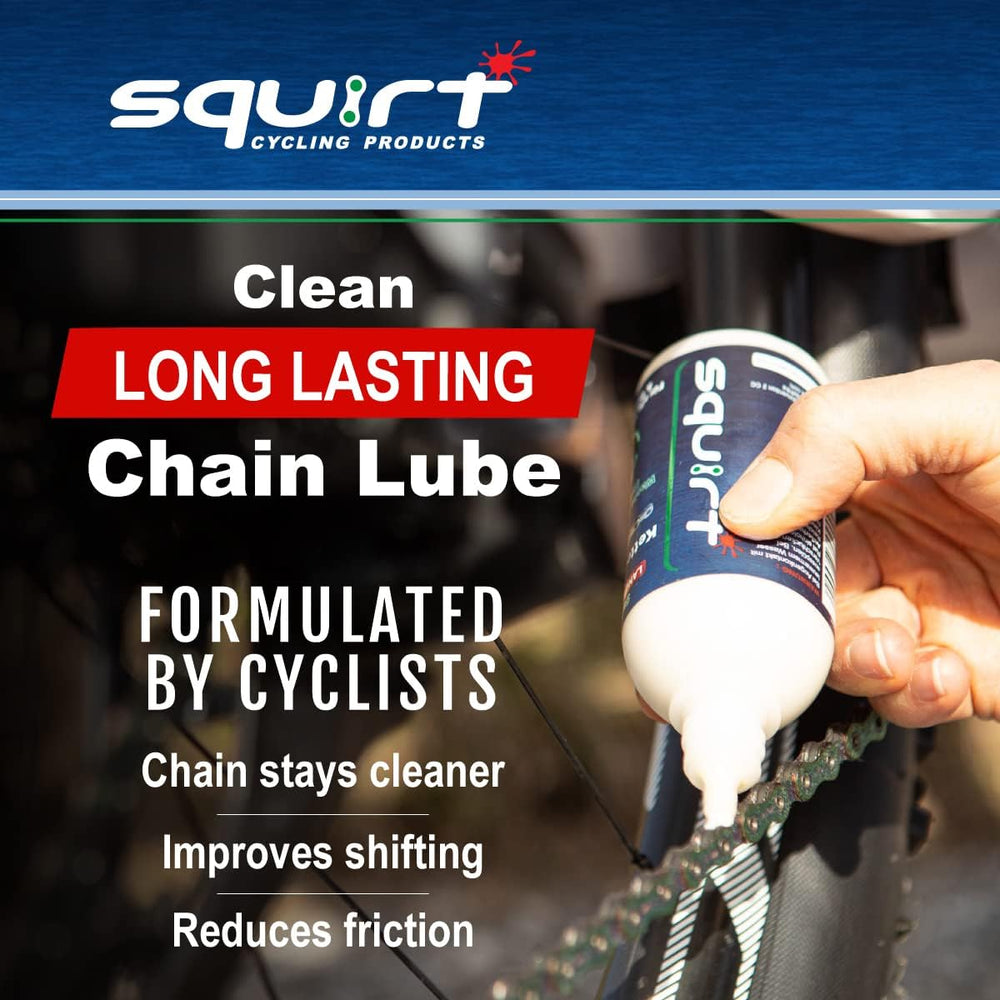Squirt Chain Lube for Bikes 2 Pack (120ml) – Long-Lasting Lubricant for All B...
