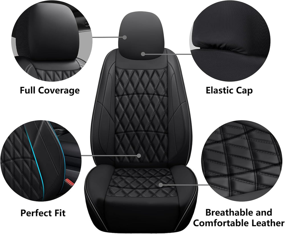 Car Seat Covers,Universal Fit for Cars SUVs Trucks,Black Full Set