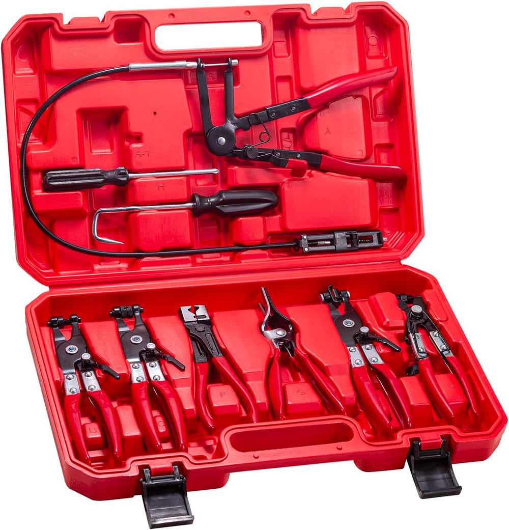 9-Piece Hose Clamp Pliers Set for Fuel Line Disconnect Tool & Water Hoses...