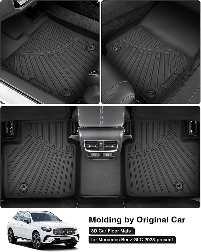 Powerty Floor Mats for 2023 2024 2025 Mercedes Benz GLC丨GLC 300丨GLC 350e丨4Matic