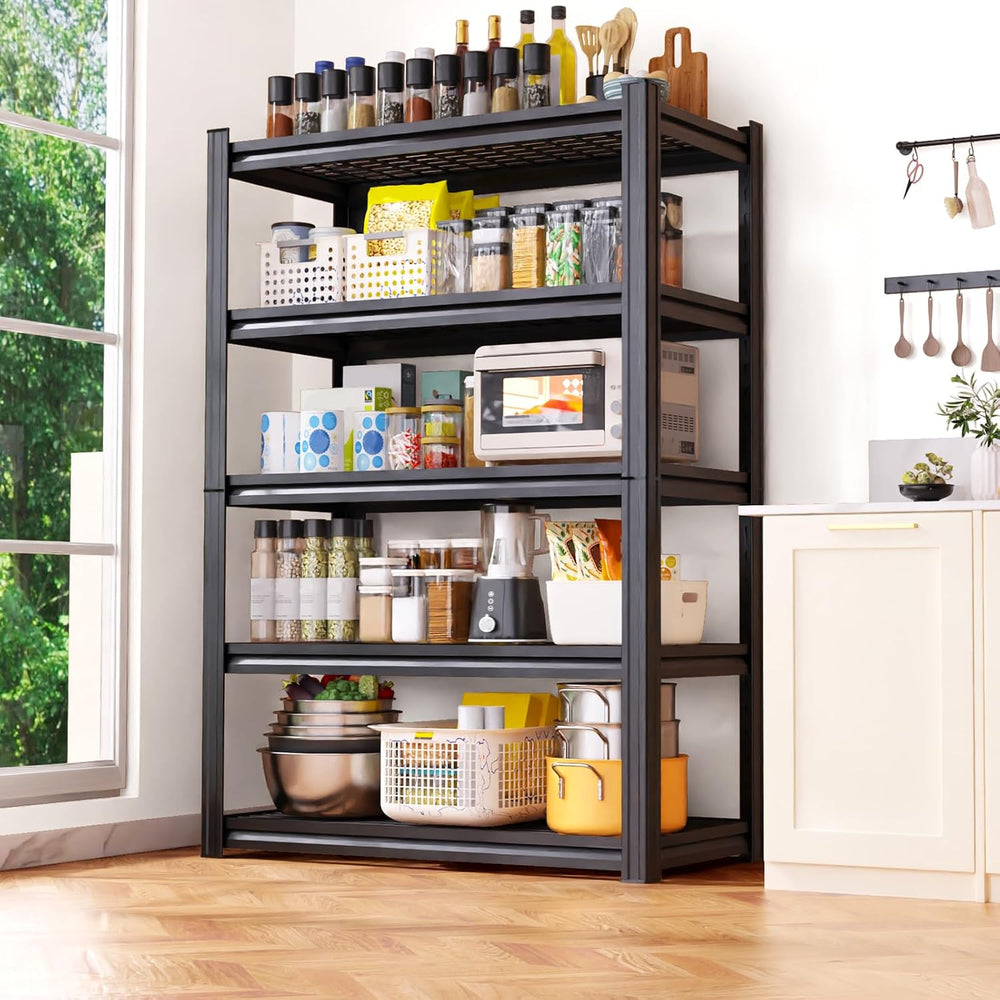 Heavy Duty Garage Shelving, 5-Tier Adjustable Metal Wire Shelving Unit for To...