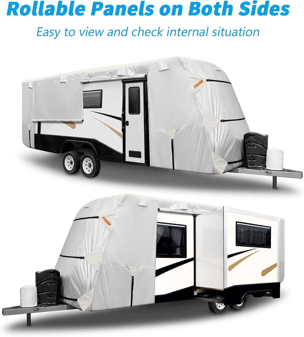 FRUNO Oxford Fabric Travel Trailer Cover RV Cover 27'-30' Waterproof ...