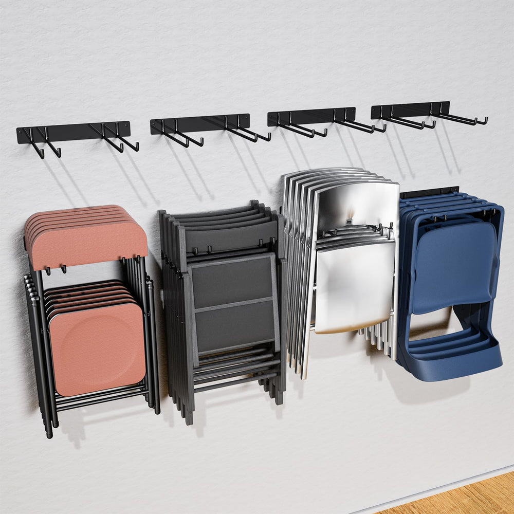 YYR Folding Chair Storage Rack, Garden Tool & Foldable Chairs Organizer H...
