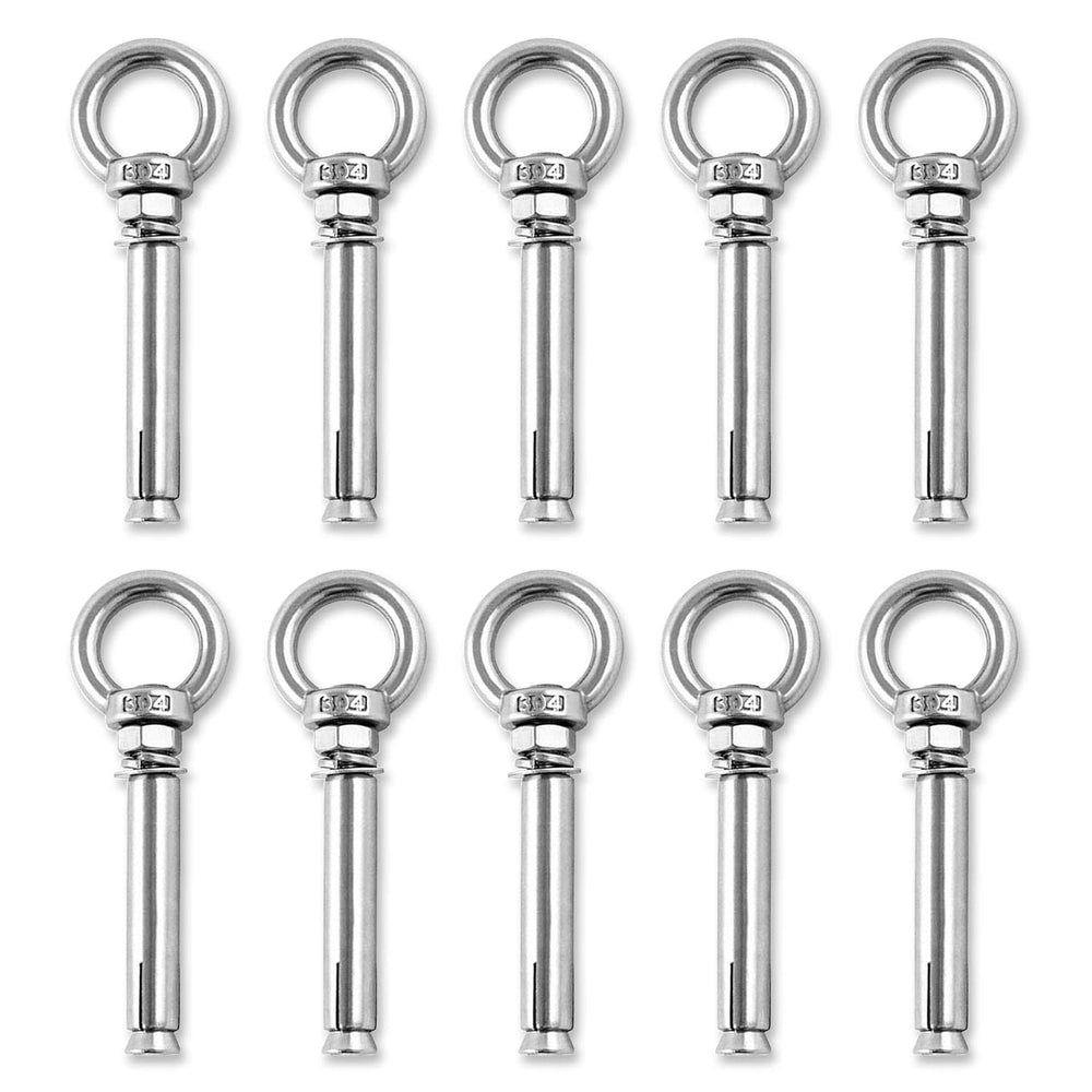 Shoulder Eye Bolts, Heavy Duty Eyebolts 304 Stainless Steel Wall Concrete Anc...