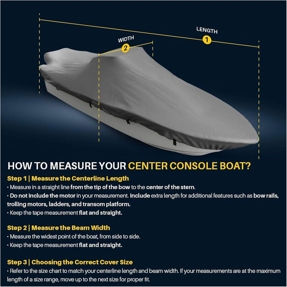 Seal Skin Covers Universal Boat Cover, Waterproof Marine-Grade Cover for 17
