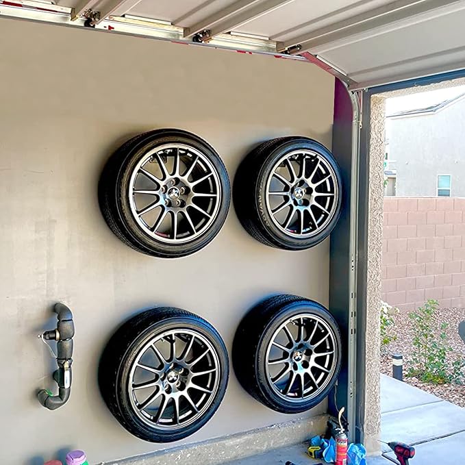 Heavy Duty Garage Tires Hooks Wall Mounted Hanger Tool Organizer Rack Hardware