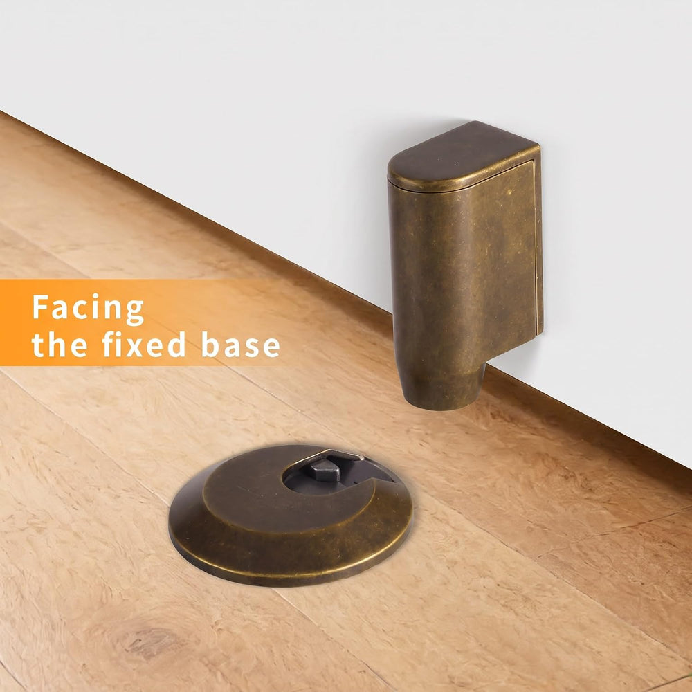 3 Pack Magnetic Door Stopper, Retractable Magnet Floor Door Stop with 0.4 in ...