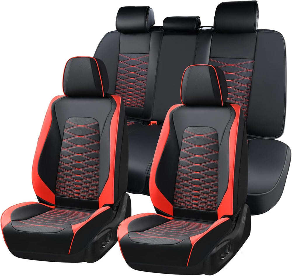 Leather Seat Covers, Car Seat Covers Full Set, Car Seat Protector Waterproof,...