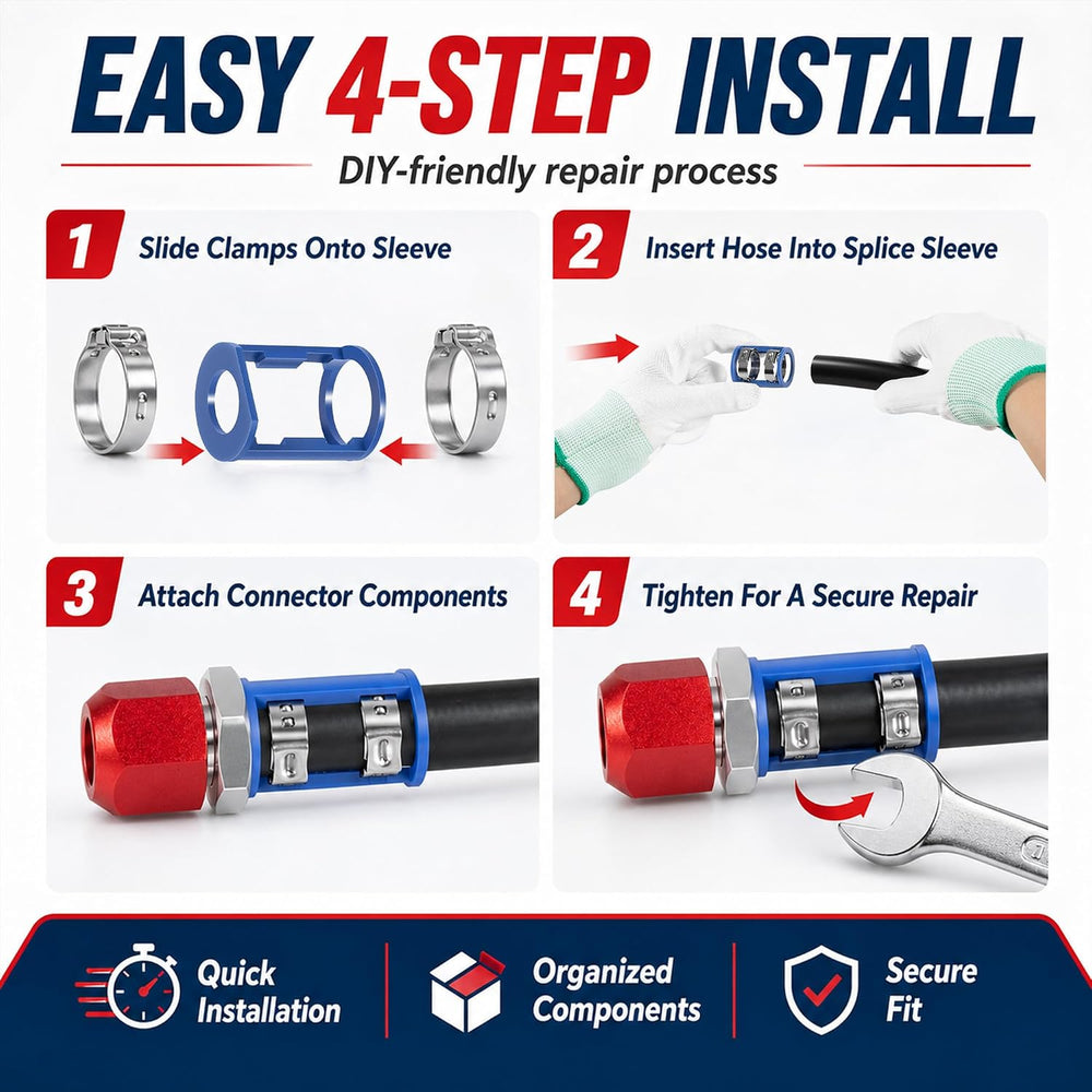 800-671 A/C Line Splice Connector Kit for 3/8" Line & No.6 Hose, 24-...