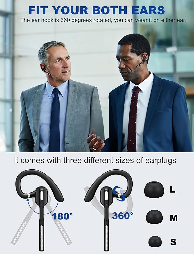 Bluetooth Headset V5.1, Wireless Headset