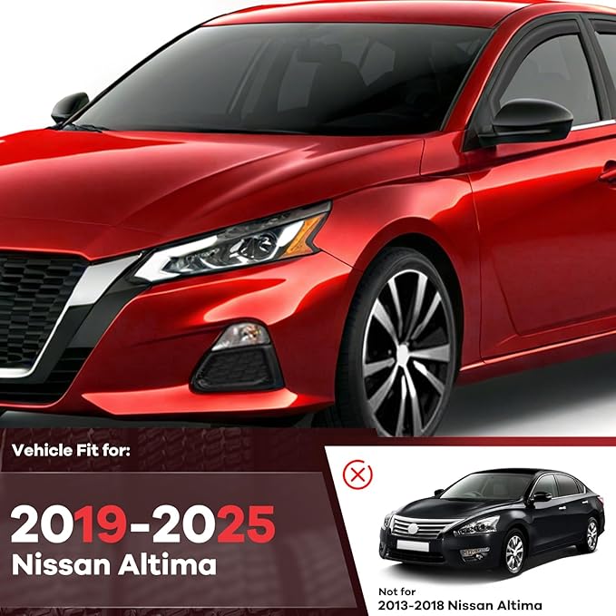 in-Channel Rain Guards Fit for Nissan Altima 2019 2020 2021 2022 2023 2024 20...