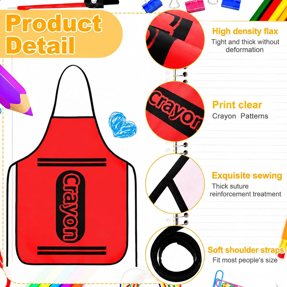 Liitrsh 12 Pcs Halloween Crayon Apron Adults Bulk Crayon Costume Group