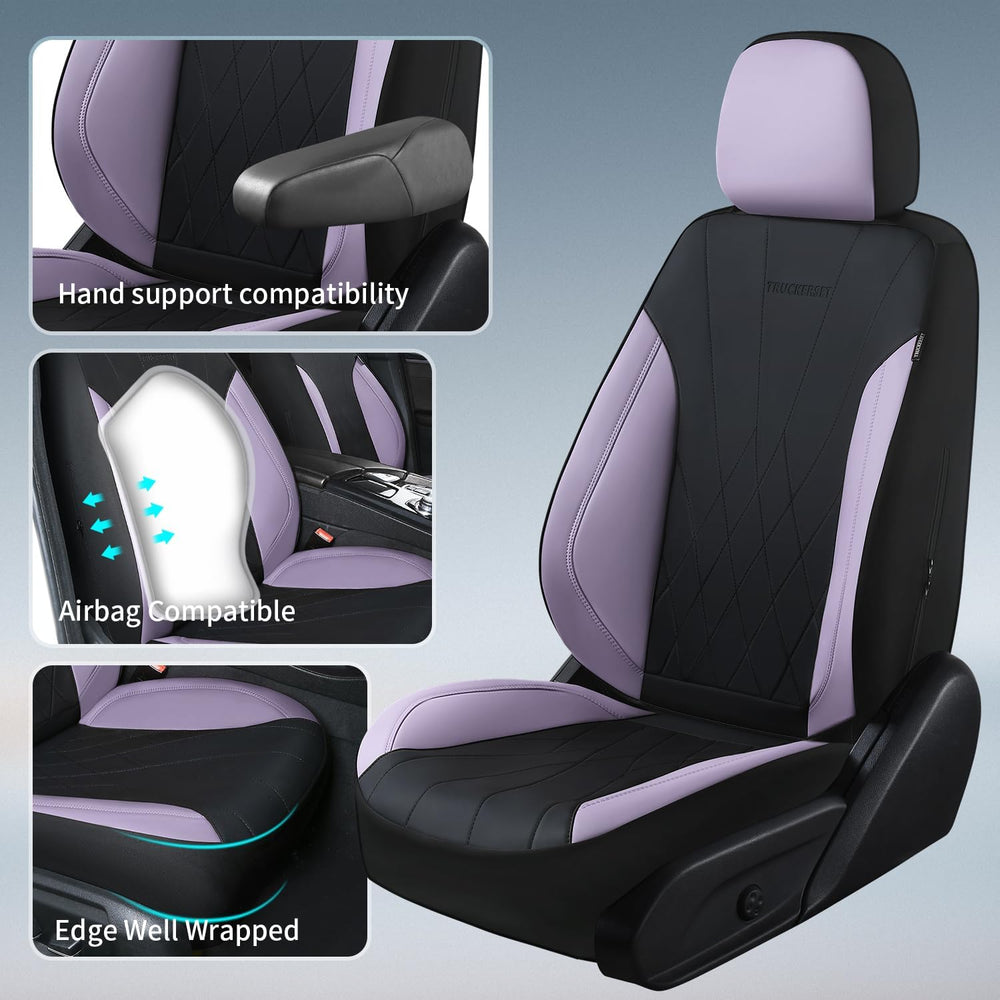 Car Seat Covers Full Set, Leather Car Seat Cushion, Ultra-Thin Breathable Mat...