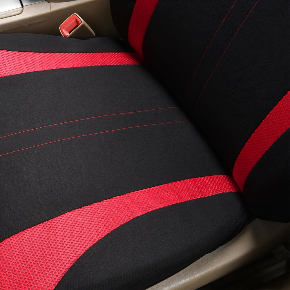 Flying Banner Car Seat Covers Front Seats and Rear Bench Mesh Fabric Rear Ben...