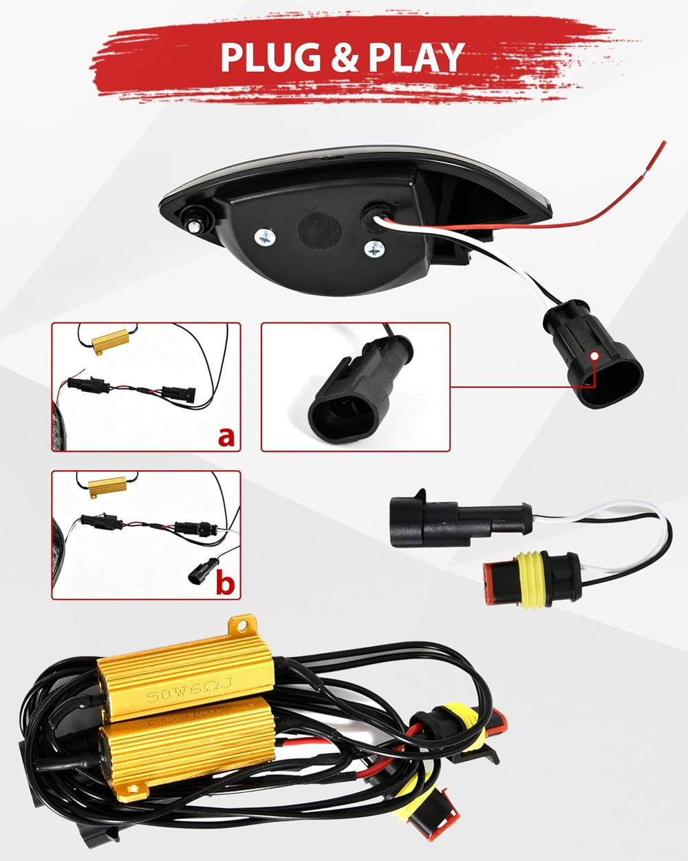 SAUTVS LED Side Mirror Lights for Spder F3, LED Side Mirror Accent Auxiliary ...