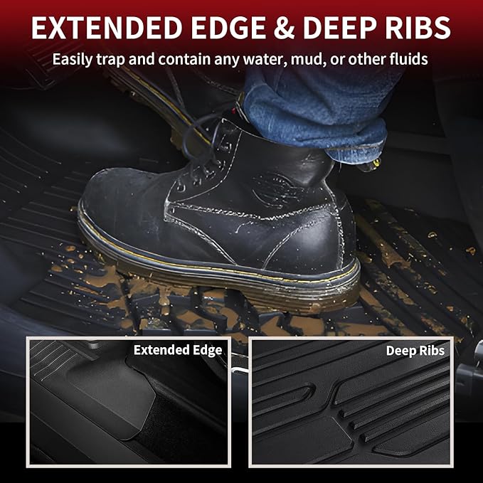 LASFIT Floor Mats for Ford F-150 2015-2025 | F150 Lightning 2022-2025 SuperCrew