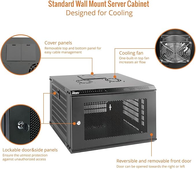 Tecmojo 6U Wall Mount Rack Network Cabinet