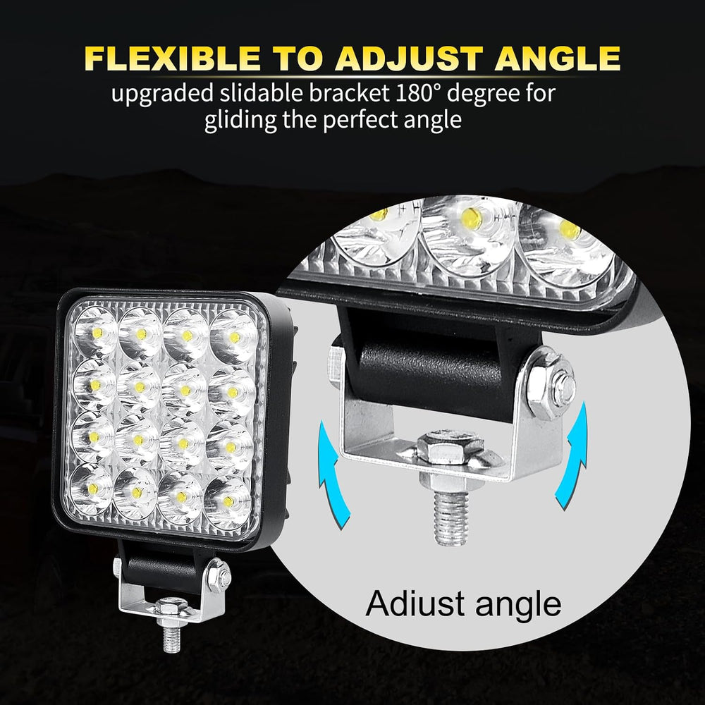 SKYWORLD led lights Offroad, 10pcs 3.34 inch 48W Square Spot Mini Driving Fog...